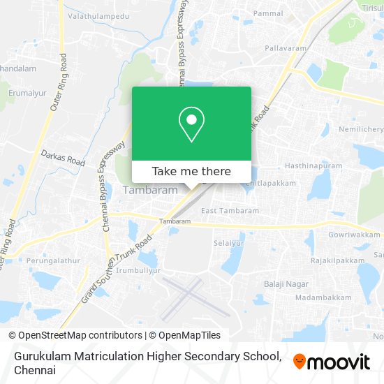 Gurukulam Matriculation Higher Secondary School map