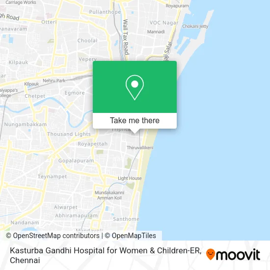 Kasturba Gandhi Hospital for Women & Children-ER map