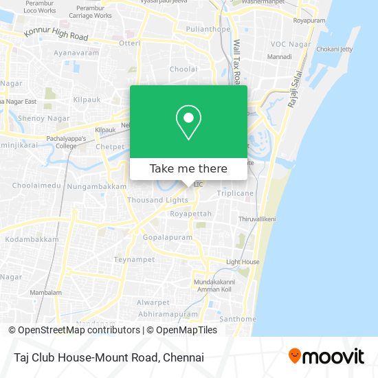 Taj Club House-Mount Road map