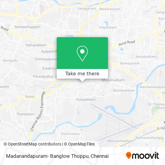 Madanandapuram- Banglow Thoppu map