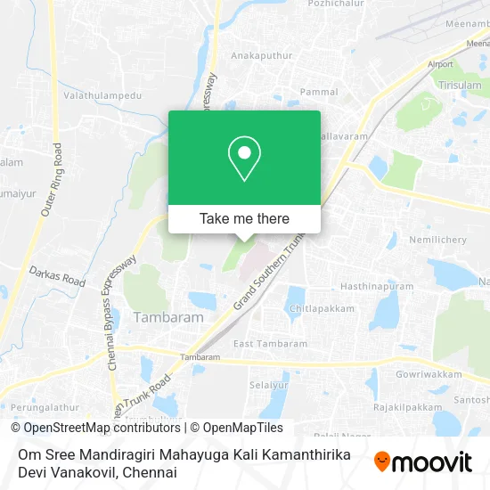 Om Sree Mandiragiri Mahayuga Kali Kamanthirika Devi Vanakovil map