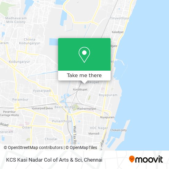KCS Kasi Nadar Col of Arts & Sci map