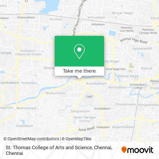 St. Thomas College of Arts and Science, Chennai map