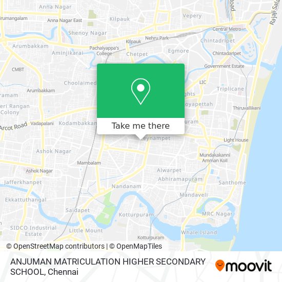 ANJUMAN MATRICULATION HIGHER SECONDARY SCHOOL map