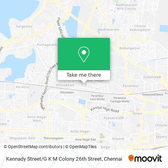 Kennady Street / G K M Colony 26th Street map