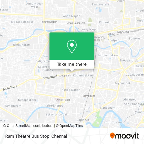 Ram Theatre Bus Stop map