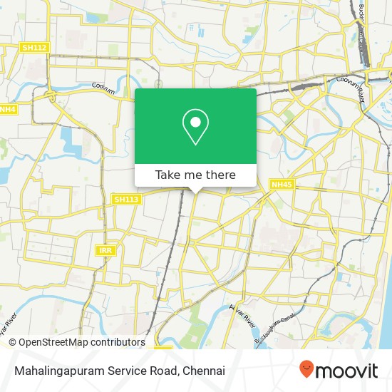 Mahalingapuram Service Road map