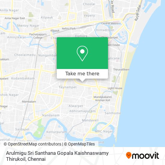 Arulmigu Sri Santhana Gopala Kaishnaswamy Thirukoil map