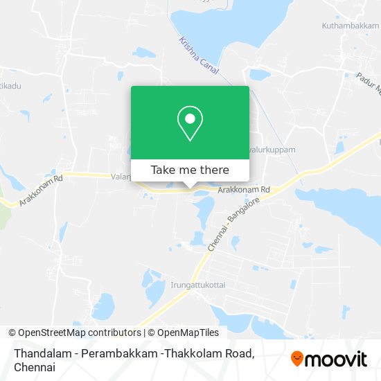 Thandalam - Perambakkam -Thakkolam Road map