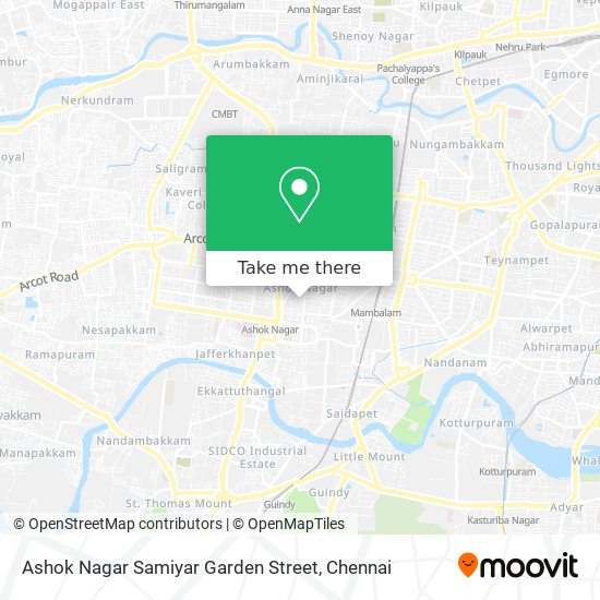 Ashok Nagar Samiyar Garden Street map