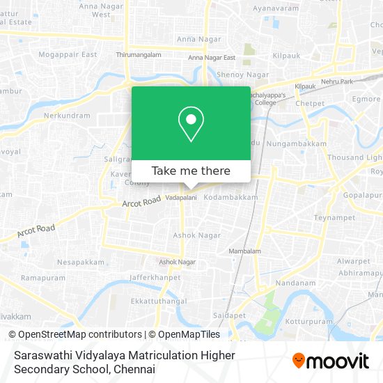 Saraswathi Vidyalaya Matriculation Higher Secondary School map