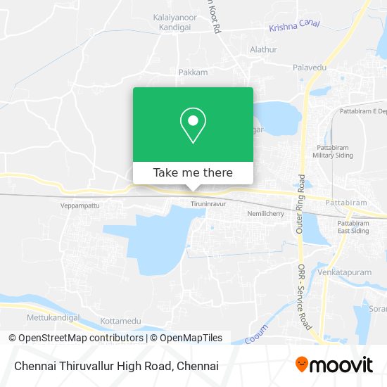 Chennai Thiruvallur High Road map