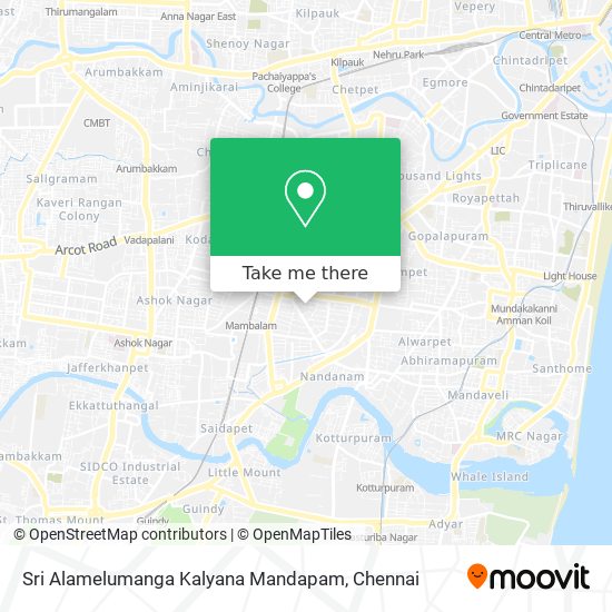 Sri Alamelumanga Kalyana Mandapam map