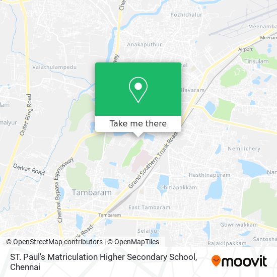 ST. Paul's Matriculation Higher Secondary School map