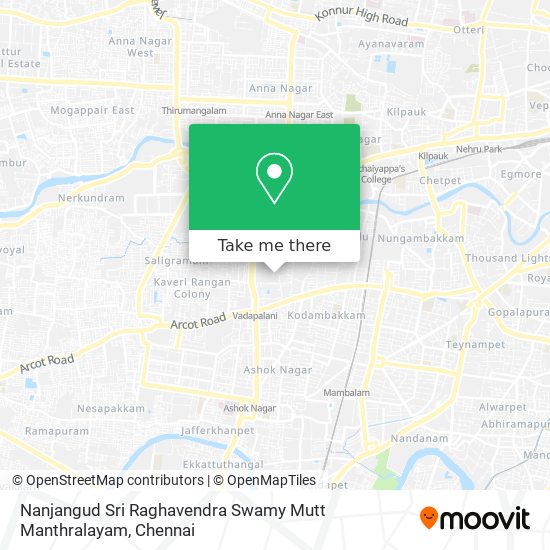 Nanjangud Sri Raghavendra Swamy Mutt Manthralayam map