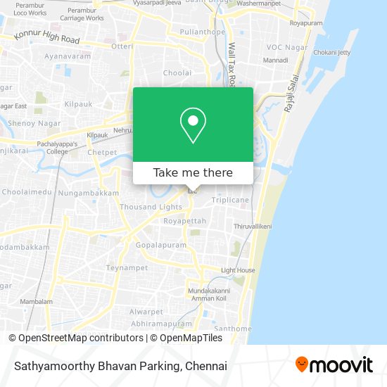 Sathyamoorthy Bhavan Parking map