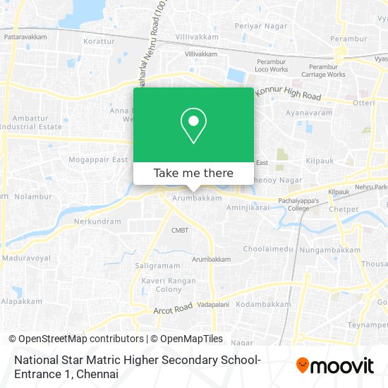 National Star Matric Higher Secondary School-Entrance 1 map