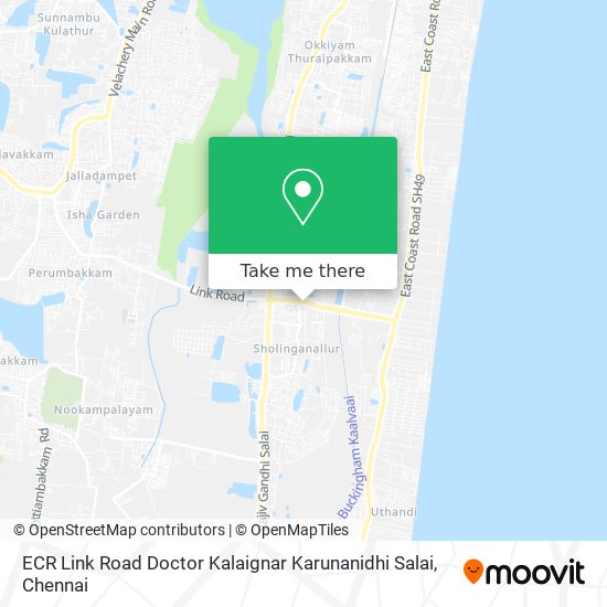 ECR Link Road Doctor Kalaignar Karunanidhi Salai map