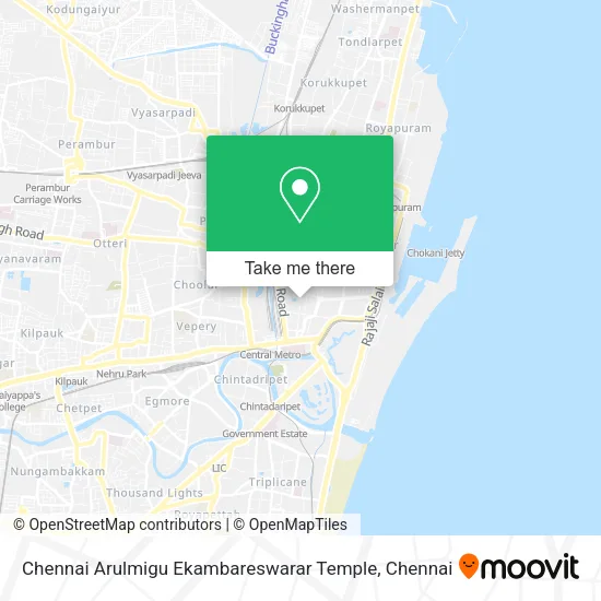Chennai Arulmigu Ekambareswarar Temple map