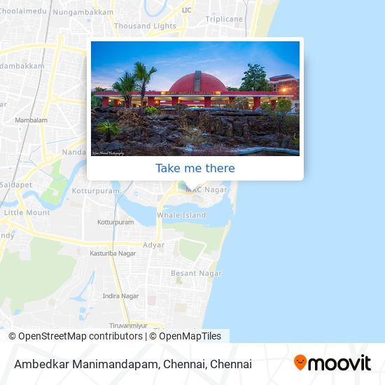 Ambedkar Manimandapam, Chennai map