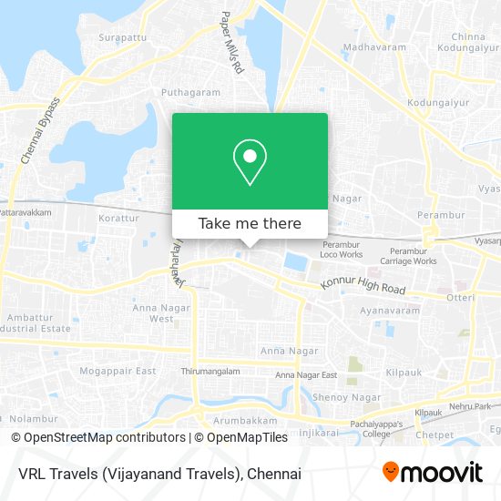 VRL Travels (Vijayanand Travels) map