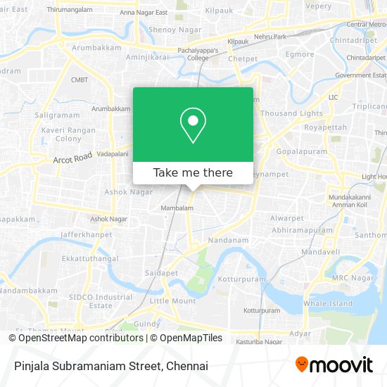 Pinjala Subramaniam Street map