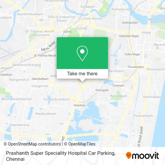 Prashanth Super Speciality Hospital Car Parking map
