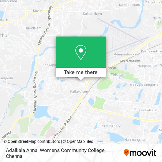 Adaikala Annai Women's Community College map