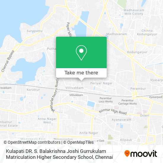 Kulapati DR. S. Balakrishna Joshi Gurrukulam Matriculation Higher Secondary School map