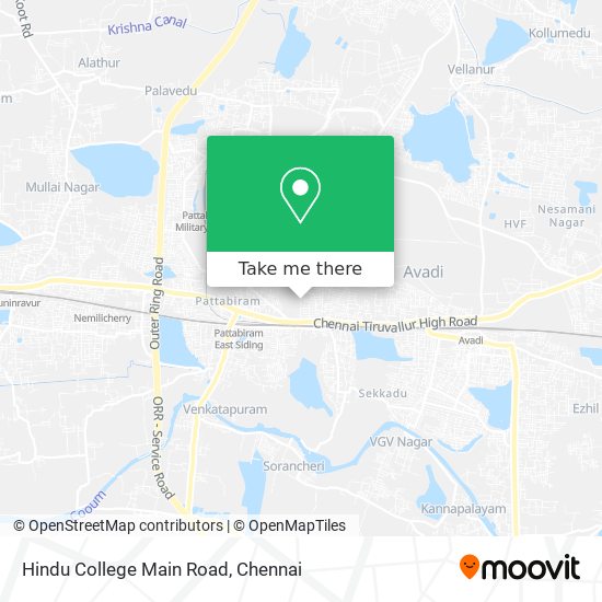 Hindu College Main Road map