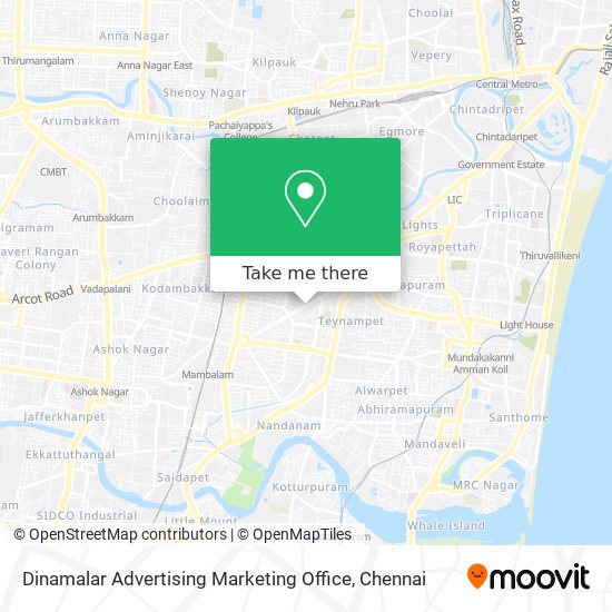 Dinamalar Advertising Marketing Office map
