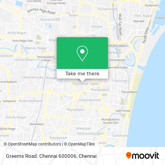 Greems Road. Chennai 600006 map