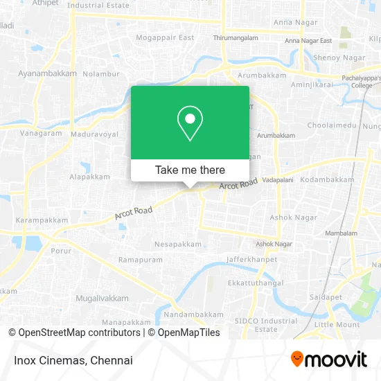 Inox Cinemas map