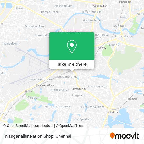 Nanganallur Ration Shop map