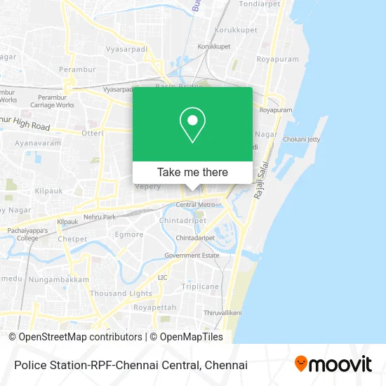 Police Station-RPF-Chennai Central map