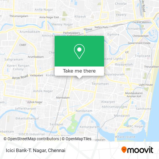 Icici Bank-T. Nagar map