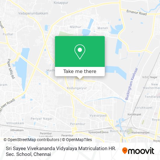 Sri Sayee Vivekananda Vidyalaya Matriculation HR. Sec. School map