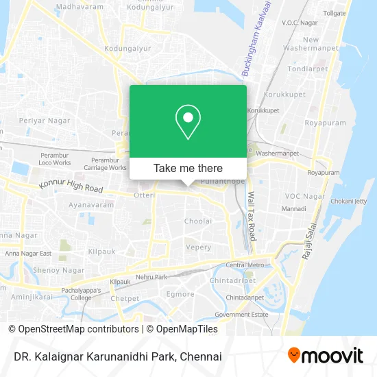 DR. Kalaignar Karunanidhi Park map