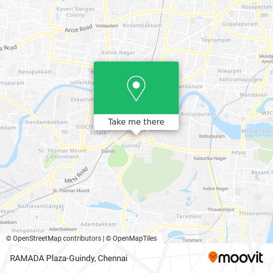 RAMADA Plaza-Guindy map