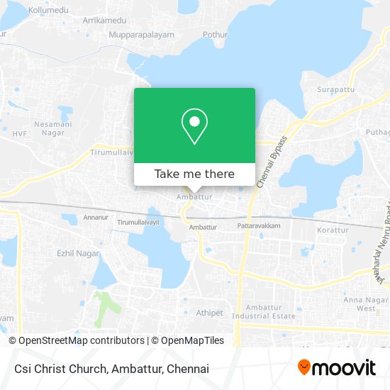 Csi Christ Church, Ambattur map