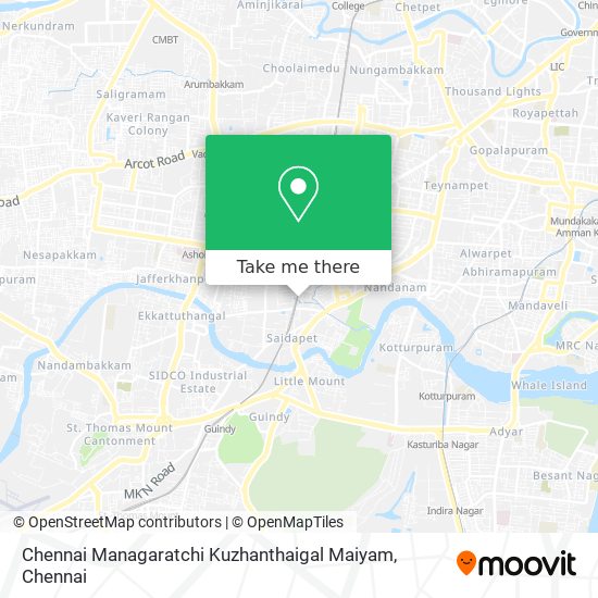 Chennai Managaratchi Kuzhanthaigal Maiyam map