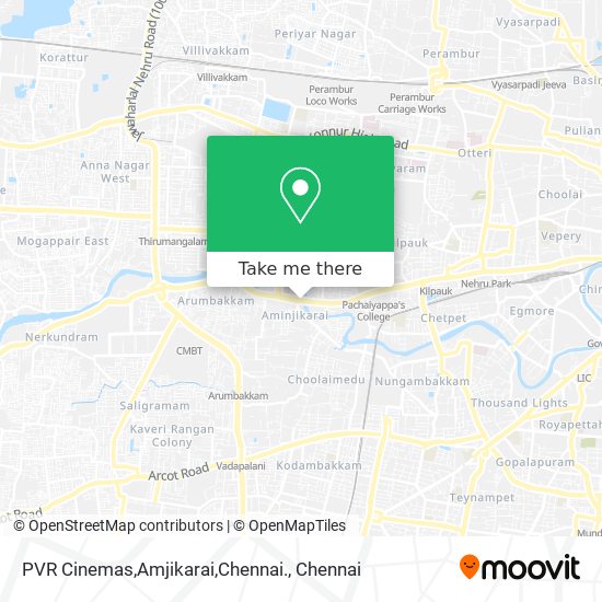 PVR Cinemas,Amjikarai,Chennai. map