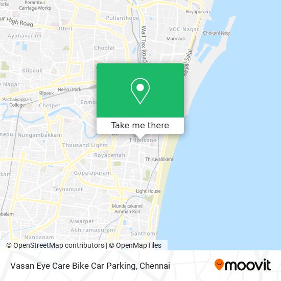 Vasan Eye Care Bike Car Parking map