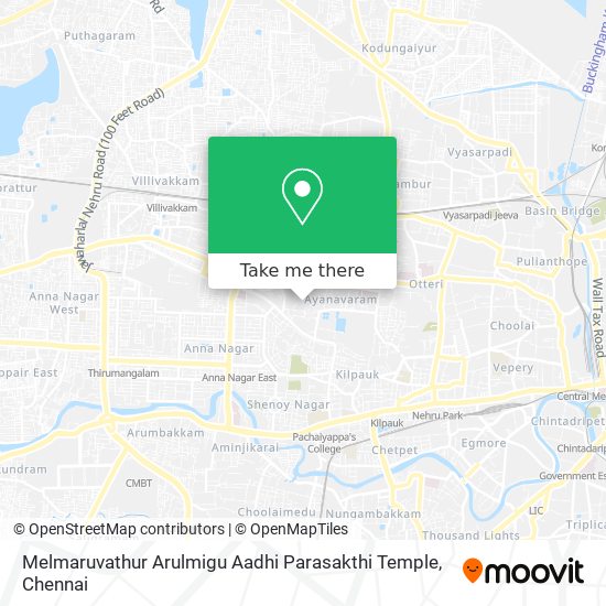 Melmaruvathur Arulmigu Aadhi Parasakthi Temple map