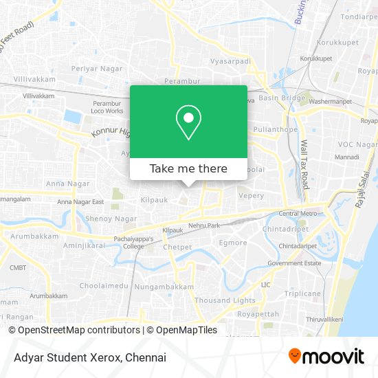 Adyar Student Xerox map