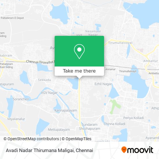 Avadi Nadar Thirumana Maligai map