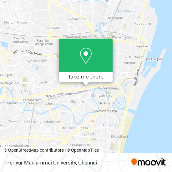 Periyar Maniammai University map