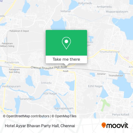 Hotel Ayyar Bhavan Party Hall map