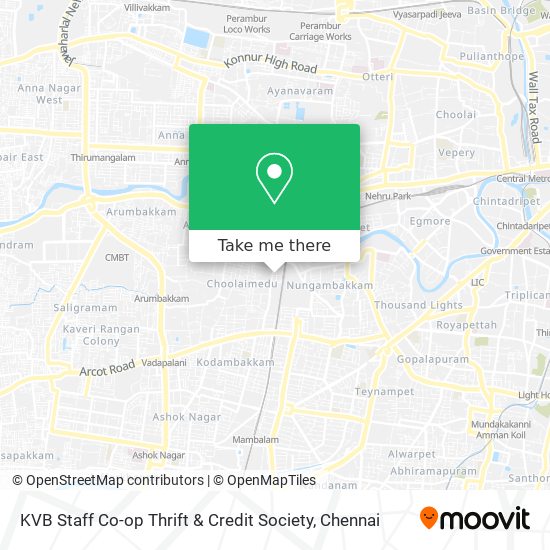 KVB Staff Co-op Thrift & Credit Society map