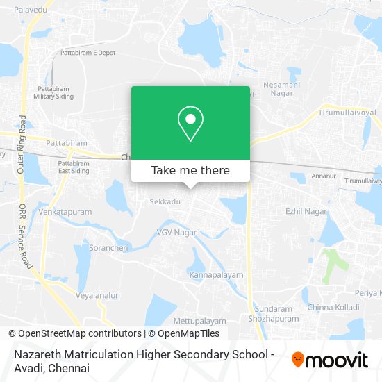Nazareth Matriculation Higher Secondary School - Avadi map